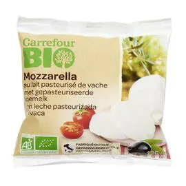 CARREFOUR BIO Mozzarella Bio Au Lait Pasteurisé 125g 