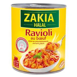 ZAKIA Plat cuisiné halal ravioli au boeuf 800g