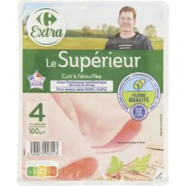 CARREFOUR EXTRA Jambon à l'étouffée 4x40g