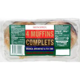 MONOPRIX Muffins complets 250g