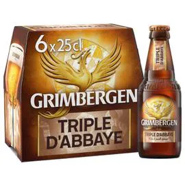 GRIMBERGEN Bière d'Abbaye Blonde Triple d'Abbaye 6x25cl
