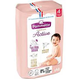 POMMETTE Couches Premium Active taille 4 : 7 x48