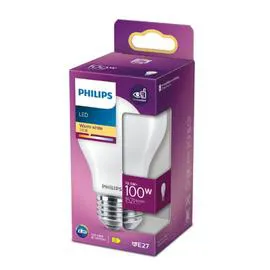 PHILIPS Ampoule LED E27 Standard Blanc-chaud 100W x1 l'unité