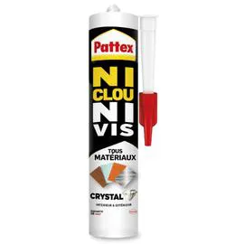 PATTEX Colle mastic one for all crystal cartouche transparent 390g