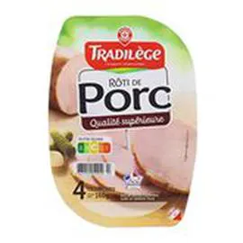 MARQUE REPÈRE, TRADILÈGE Rôti de porc 4 tranches 160g