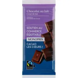 MONOPRIX Tablette chocolat au lait 200g