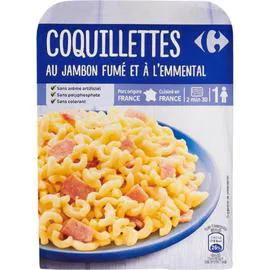 CARREFOUR Plat cuisiné Coquillettes jambon emmental 300g