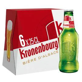 KRONENBOURG Bière Lager Blonde 6x25cl