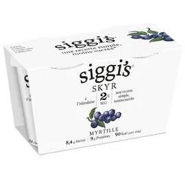 SIGGI'S Yaourt myrtille Skyr 2% MG 2x140g
