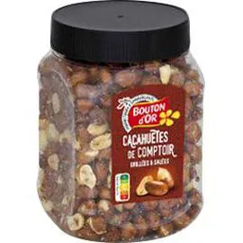 BOUTON D'OR Cacahuètes de comptoir, grillées & salées 400g