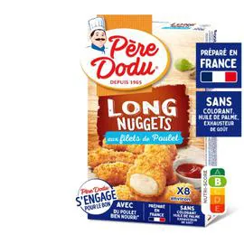DOUCE FRANCE, PÈRE DODU Nuggets Long filets de poulet 200g