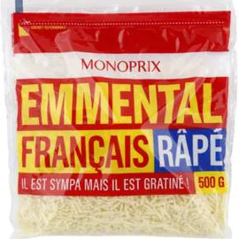 MONOPRIX Emmental français râpé 500g