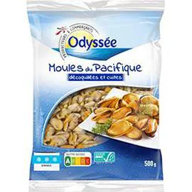 ODYSSÉE Moules du Pacifique décoquillées et cuites 500g