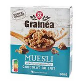 MARQUE REPÈRE, GRAINÉA Céréales muesli Grainea Chocolat lait 500g