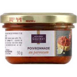 MONOPRIX GOURMET Poivronnade, préparation à base de poivrons et de parmesan 90g