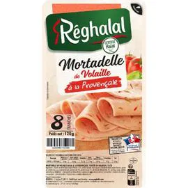 RÉGHALAL Mortadelle de volaille à la provençale halal 120g