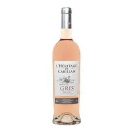 L'HERITAGE DE CARILLAN Vin rosé Gris IGP Pays d'Oc 75cl