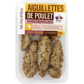 MONOPRIX Aiguillettes panées aux graines 250g