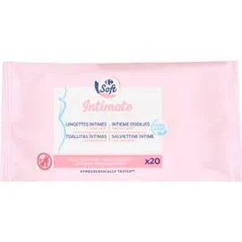 CARREFOUR SOFT Lingettes intimes à l'aloe vera x20 