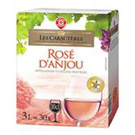 MARQUE REPÈRE, LES CARACTÈRES AOC Rosé d'Anjou vin rosé 3l