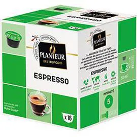 PLANTEUR DES TROPIQUES Capsules de café compatibles Dolce Gusto Espresso 112g