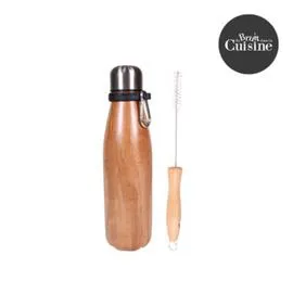 DU BRUIT DANS LA CUISINE Coffret Bouteille Isotherme Bois + Goupillon l'unité