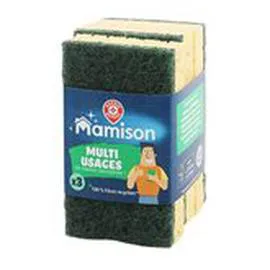 MARQUE REPÈRE, MAMISON Eponges Multi-usages grattantes x3