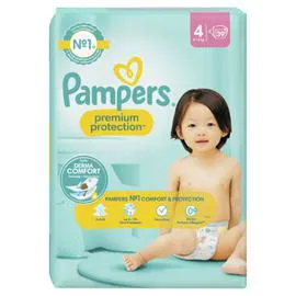 PAMPERS Couches Bébé Premium Protection Taille 4 - 9kg-14kg x39