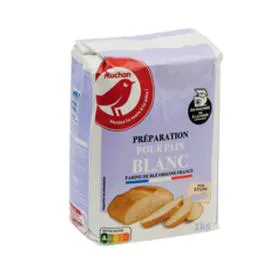 AUCHAN Farine préparation pour pain blanc T65 1kg
