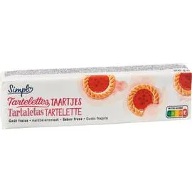 CARREFOUR SIMPL Biscuits tartelettes fraise 200g