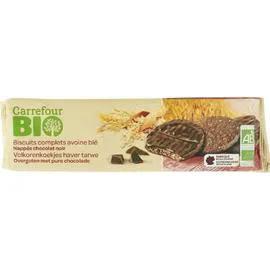 CARREFOUR BIO Biscuits bio avoine blé chocolat noir 200g