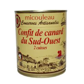 MICOULEAU Confit de Canard du Sud-Ouest 2 Cuisses 800g