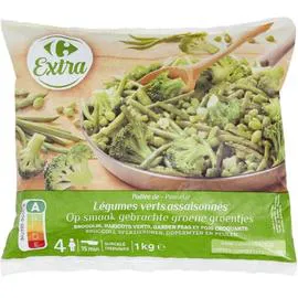 CARREFOUR EXTRA Poêlée légumes verts assaisonnées 1kg