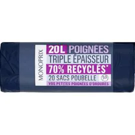 MONOPRIX Sacs poubelle à poignées 20 L l'unité