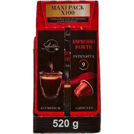 CARREFOUR, SELECTION Café capsules Espresso Forte SELECTION 520g