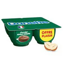 DANONE, DANETTE Crème dessert Chocolat noisette 4x125g