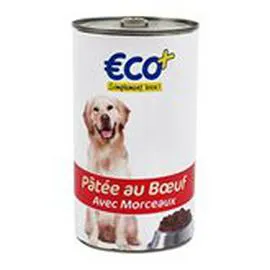 ECO+ Pâtée et morceaux chiens Boeuf 1,2kg