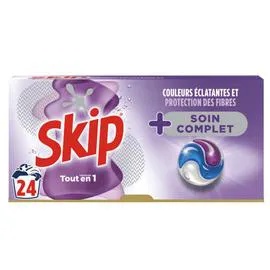 SKIP Capsules Pods Lessive 2en1 + soin Complet x24