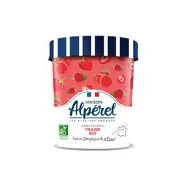 MAISON ALPÉREL Sorbet artisanal à la fraise Bio 350g