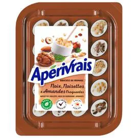 APERIVRAIS Fromage apéritif noix, noisettes et amandes croquantes 100g