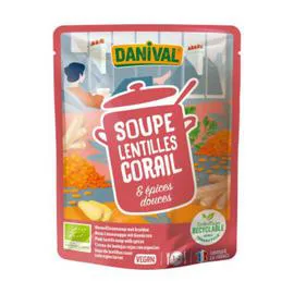 DANIVAL Soupe Aux Lentilles Corail & Épices  Bio 500ml