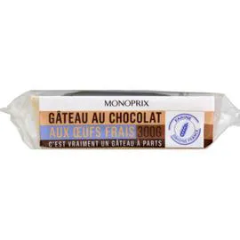 MONOPRIX Gâteau au chocolat aux oeufs frais 300g