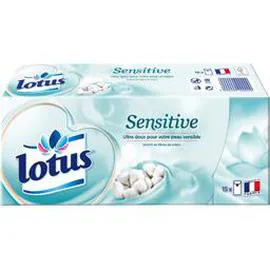 LOTUS Mouchoirs Etuis Blanc x15