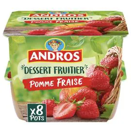 ANDROS Compote pomme fraise 8x100g