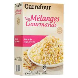 CARREFOUR Mélange céréales blé, soja, orge, avoine 2x200g