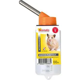 ANIMALIS Biberon en Plastique S pour Rongeurs 100ml 100g