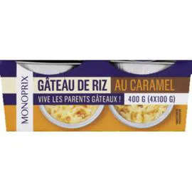 MONOPRIX Gâteau de riz sur lit de caramel 400g