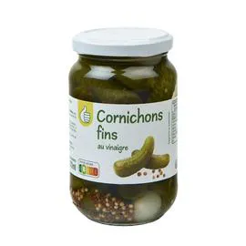 AUCHAN, POUCE Cornichons fins au vinaigre 190g