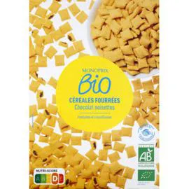 MONOPRIX BIO Céréales fourrées chocolat noisette bio 325g