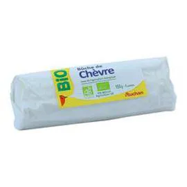 AUCHAN BIO Bûche de chèvre affinée 150g